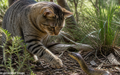 The cat versus the snake